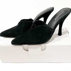 Jeffrey Campbell V Heeled Suede Mules